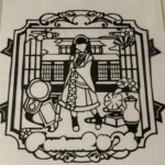 今回のイラストで切り絵